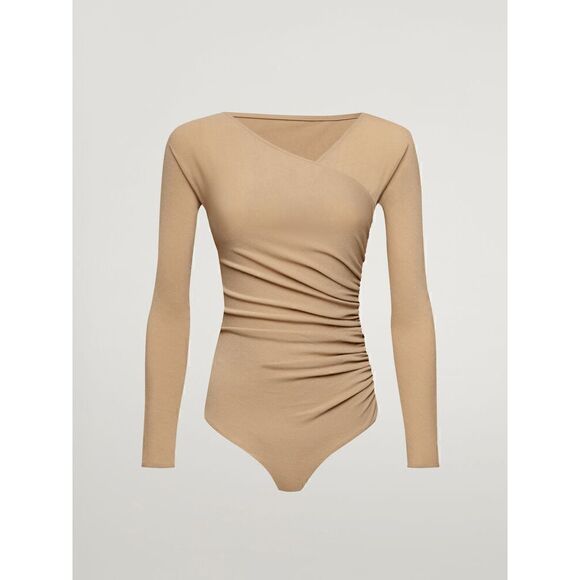 NWT Wolford Gathered Cache-Coeur Body Nude M - Picture 1 of 16